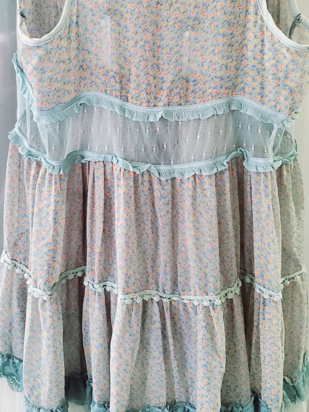 Sexy dress.  Cecico brand. Size L. Seafoam green/ Dusty mint.See Through.